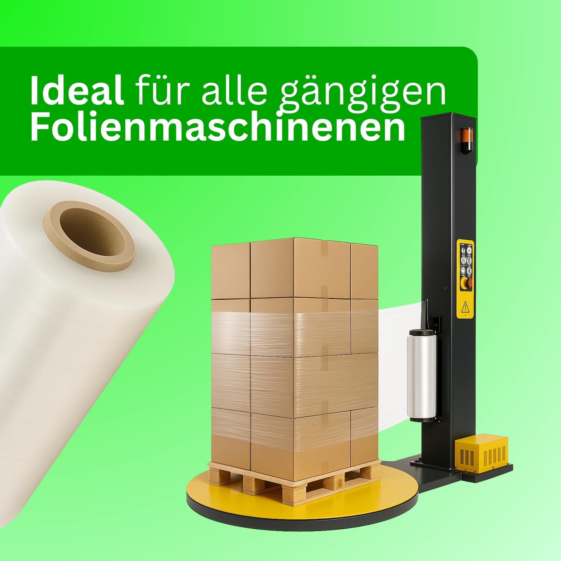 Stretchfolie transparent 500mmx1512m 17,5 kg Automatenstretchfolie