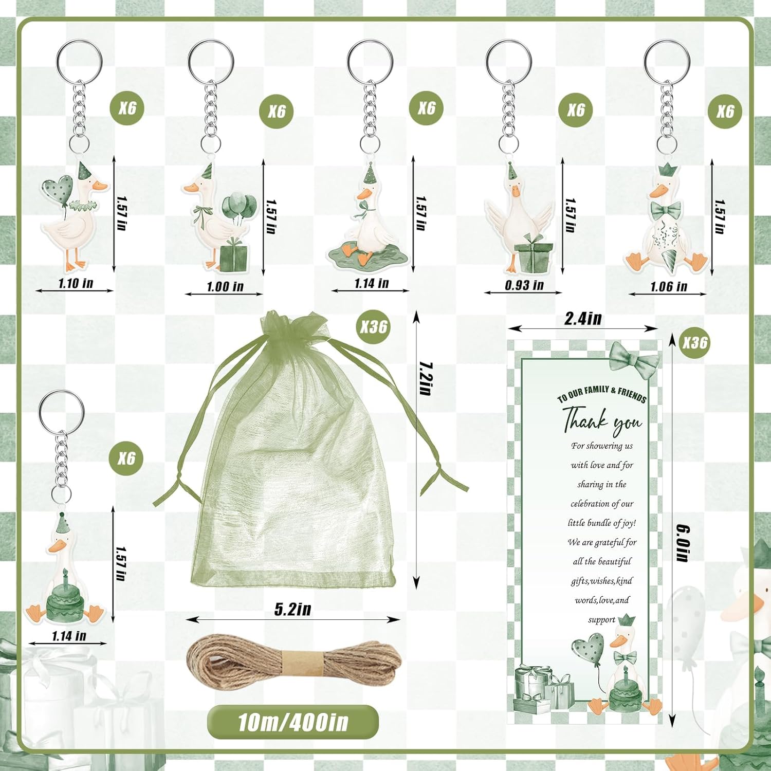145 Pieces Silly Goose Baby Shower Favors for Guest Goose Ballpoint Pens and Keychains Party Gifts Bulk Retractable Baby Shower Pens Gender Reveal Thank You Cards Souvenirs Prizes