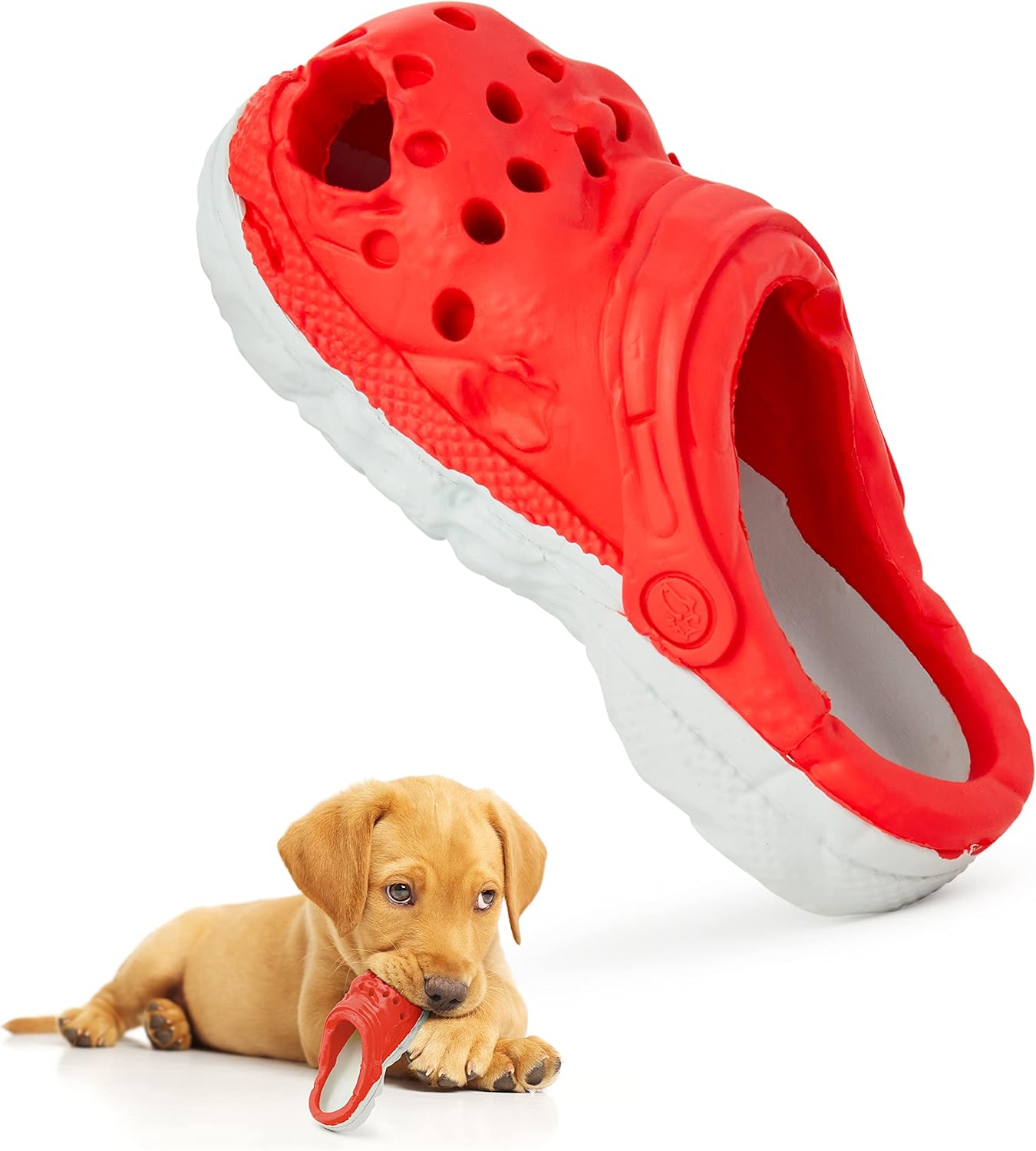 T&P Durable Rubber Dog Toy Sandal, Hard Rubber for Aggressive Chewers
