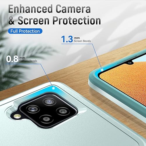 Miniatura 5 de Funda para Samsung Galaxy A42 5G con anillo de soporte, resistente protección de grado militar, a prueba de golpes, para Galaxy A42 5G (verde claro)