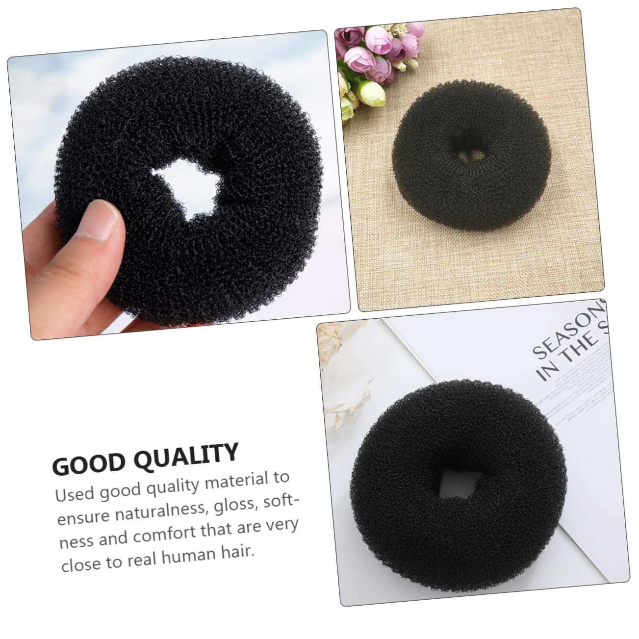 FRCOLOR 45 Stück Haartrockner Haarknoten Schwamm Dutt Haar Donut Shaper Dutt Maker Für Haare Lametta Werkzeug Donut Dutt Shaper Socke Dutt Ring Style Dutt Maker Haar Donut Großer Ring