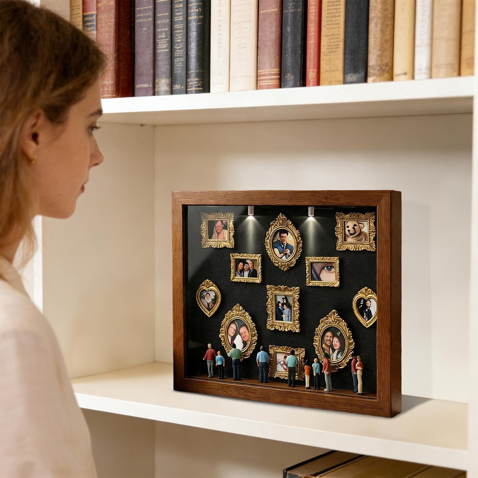 Museum Of Us Cornice Regalo Personalizzata Per Coppie, Scatola Con Silhouette Per Mini Museo Fai Da Te, Decorazione Fai Da Te In Memoria In Miniatura - Cornice Per Esposizione Mini Museo