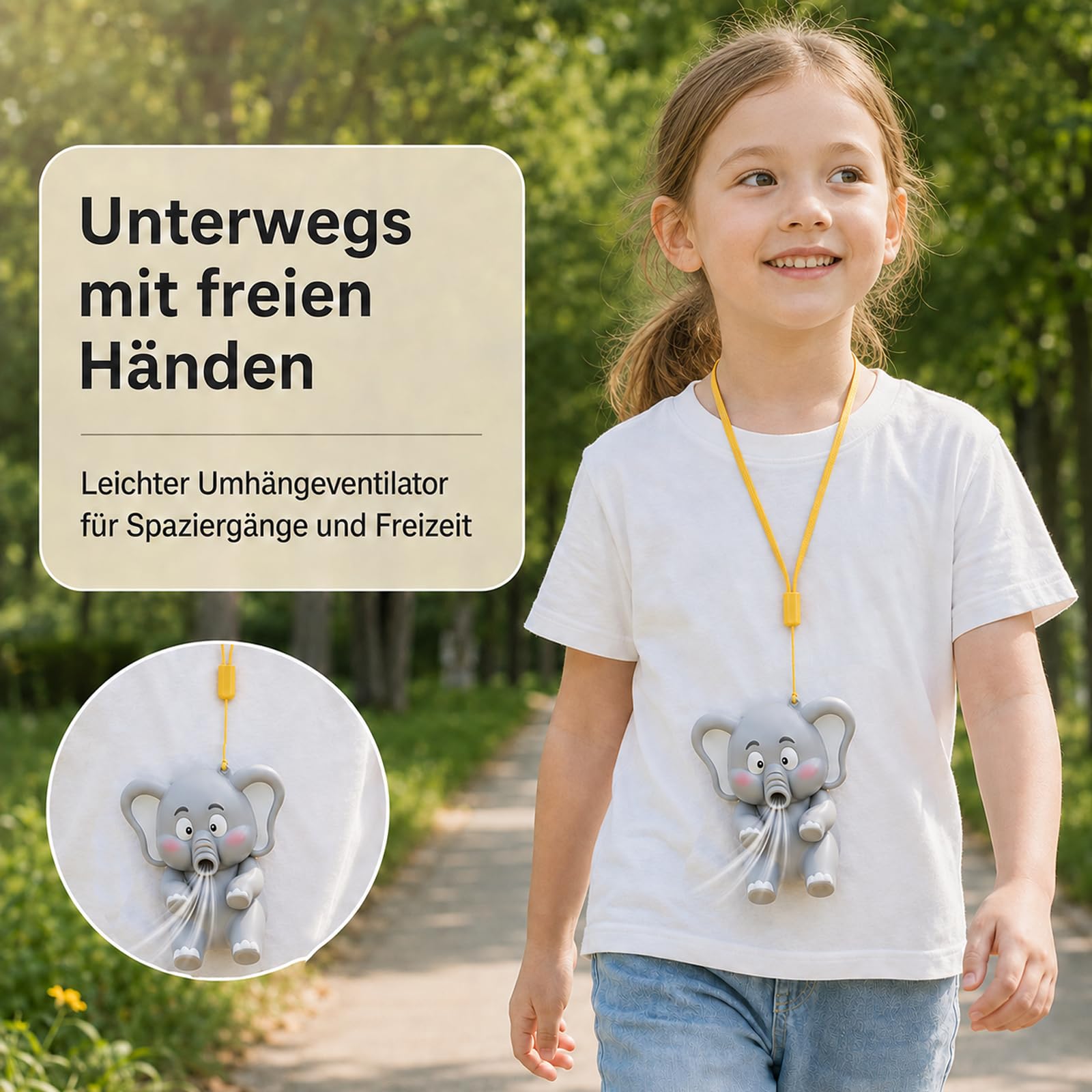Essen Kalt Puster, Puste Elefant für Essen, Mini-Ventilator Zum Anklemmen Mit 3 Geschwindigkeiten, für Suppen, Nudelsuppen, EintöPfe, Kaffee Usw (A+B)