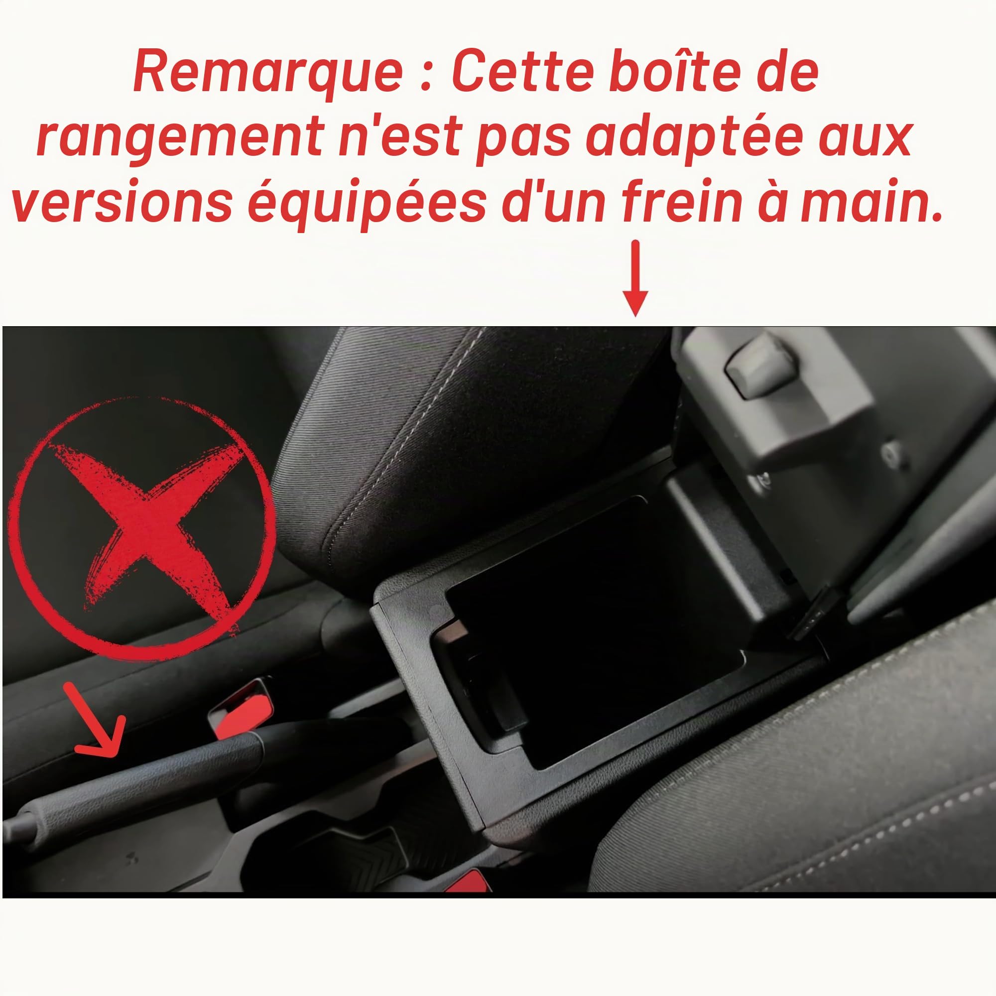 Z.MYUKI】Duster 3 Boîte de rangement pour console centrale pour Dacia Duster 3 2024-2025 2026 Accessoire Accoudoir Boîte de rangement Organisateur (Sans frein à main, Noir)