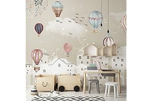 Cartoon Winter Landscape Nursery Wallpaper