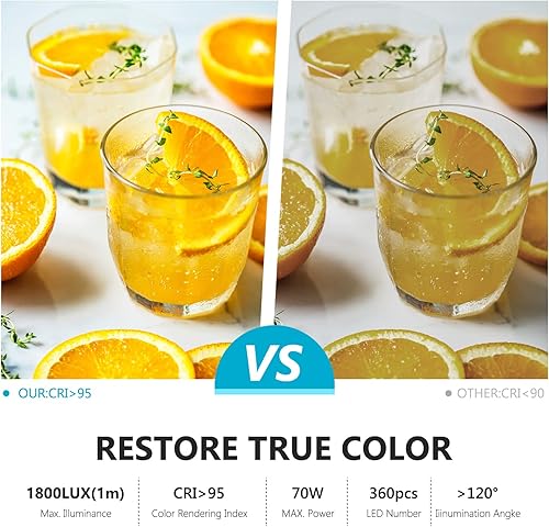 Miniatura 3 de Neewer Iluminación LED bicolor redonda de estudio, luz ultrafina de flapjack con borde de estudio, luz de retrato regulable de 18''45.5cm 70 W, con