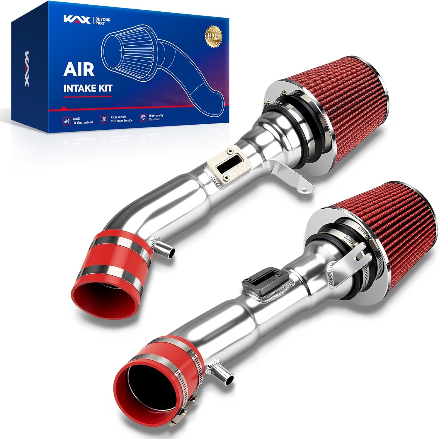 KAX 2.75" Red Cold Air Intake Kit for INFINITI G37 2008-2013 & Nissan 370Z 2009-2020 V6 3.7L - Boost HP 8-10%