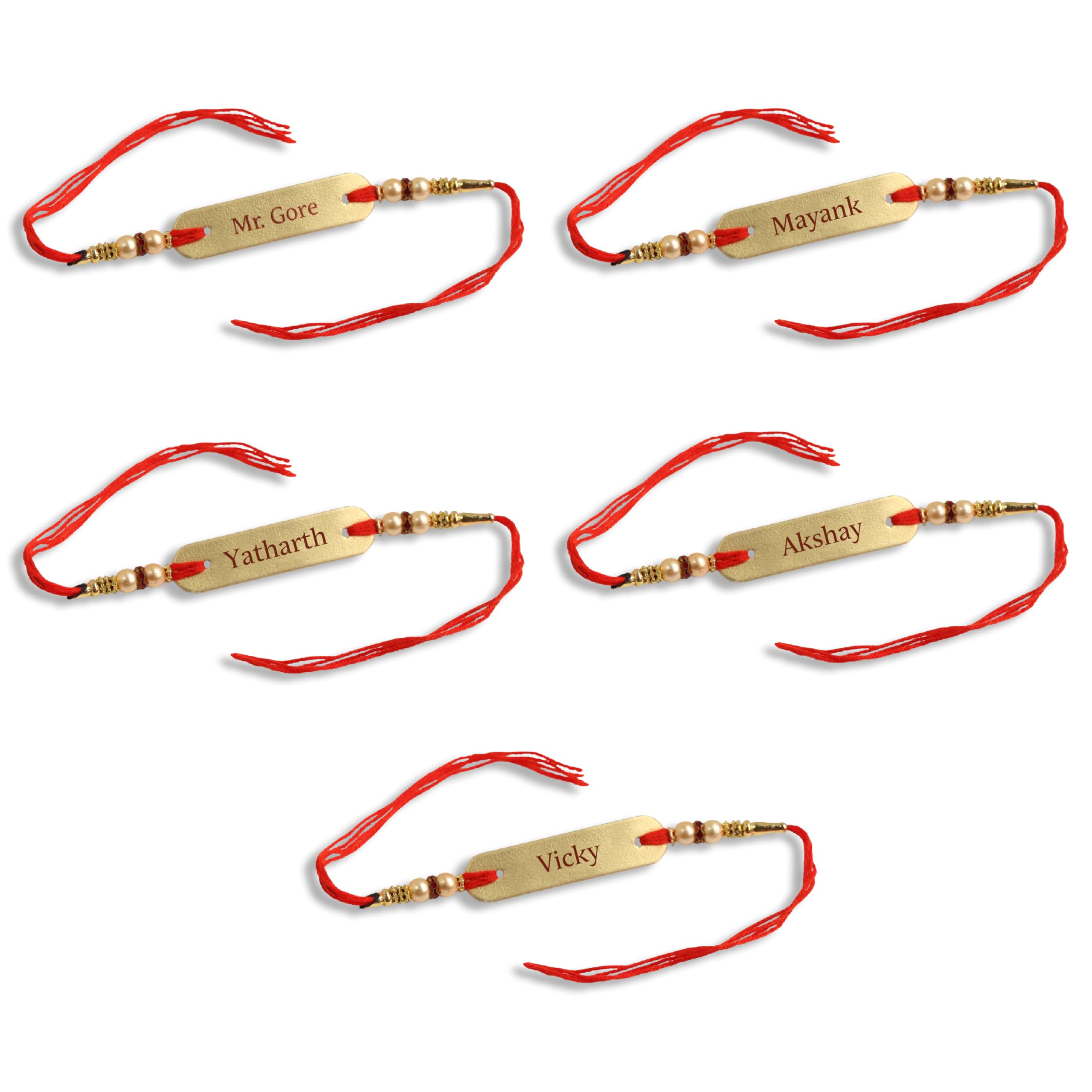 Personalized Leather Rakhi with Name & Roli Chawal I Hand carved Engraved Name Bracelet I Designer Rakhi For Bhaiya I Stylish & Trendy Customized gift for Brother on Rakshabandhan-image-17