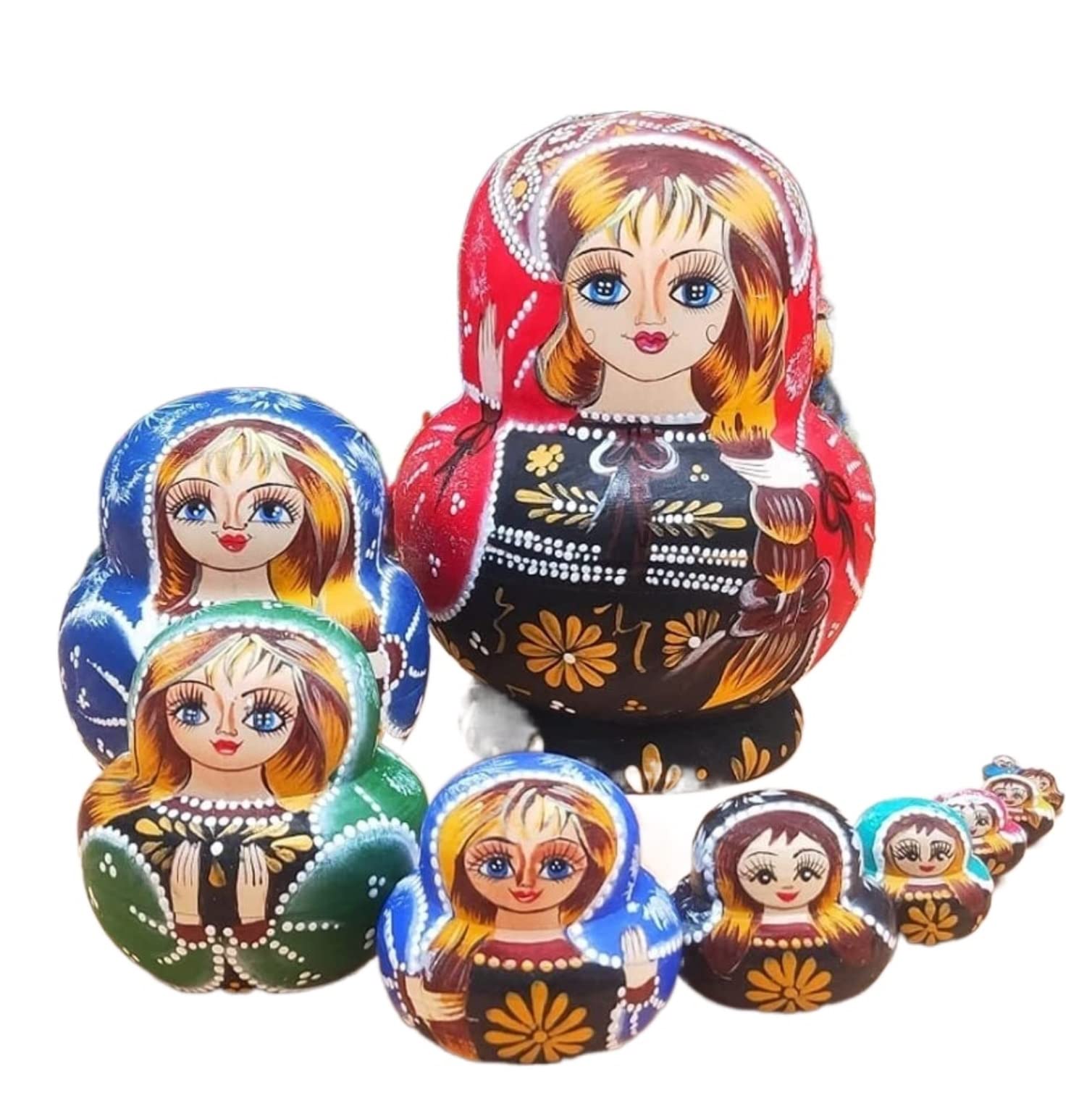 大きなマトリョーシカ人形① 10体セット　ロシア　レトロ　黒 Amazon.co.jp: マトリョーシカ人形 マトリョーシカ マトリョーシカ