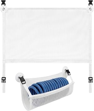 Boat Washdown Hose Hammock, White Coiled Marine Pressure Wash Hose Storage for All Types of Boats, Including Inflatable Boats, Speedboats, Yachts