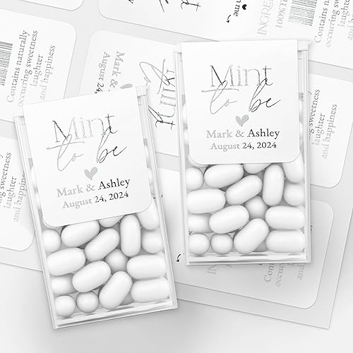 Miniatura 4 de 25 PCS Personalized Mint to be Tic Tac stickers for Party Favors in Gold, Silver or Rose Gold, Custom Wedding favor mint labels for mini tic tac
