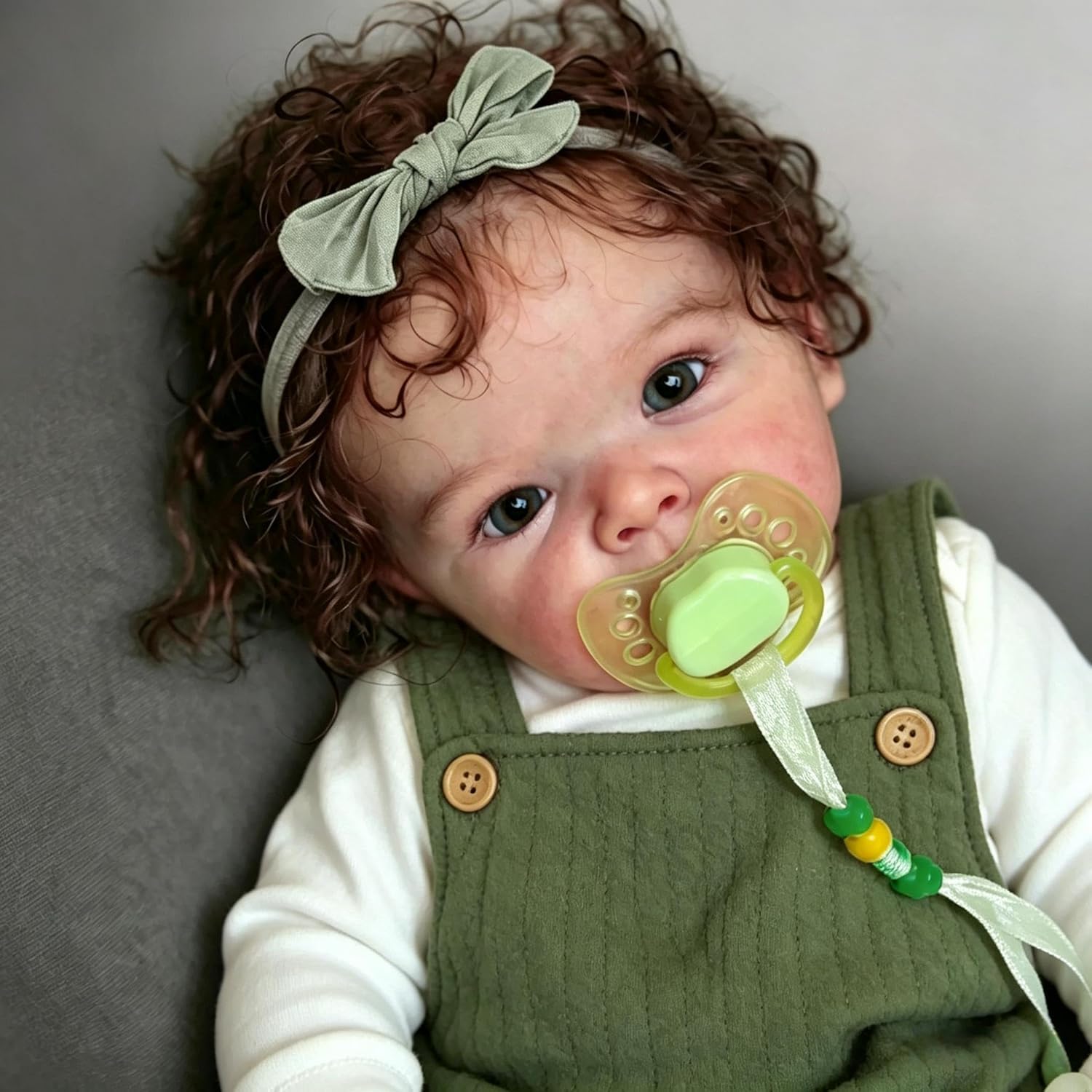 Bambola Reborn da 19 pollici, 48 cm, sembra un vero e proprio bambino con occhi azzurri, bambola per bambini, realizzata a mano, realistica, corpo in tessuto morbido