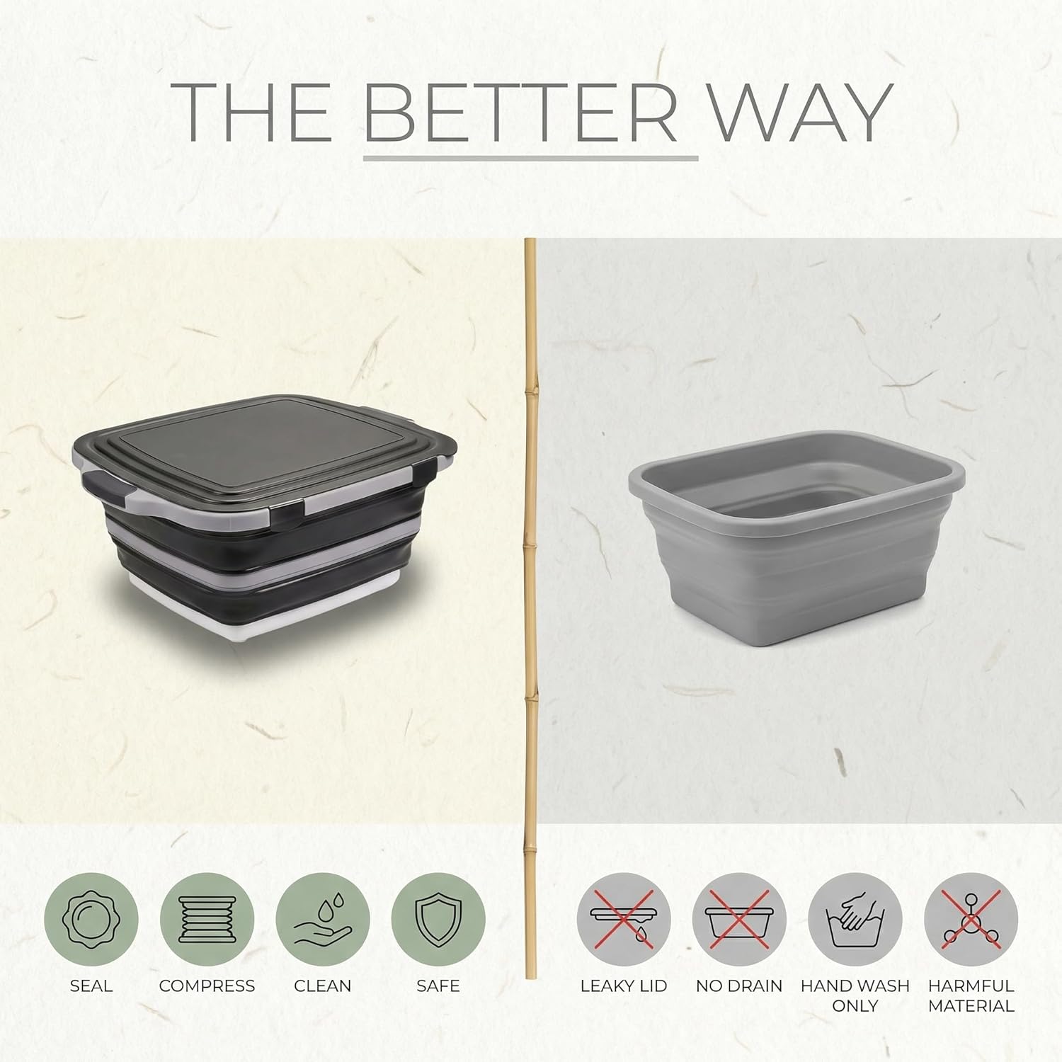 XL BBQ Prep Tub with Lid, Portable Collapsible BBQ Prep Tub with Built-In Cutting Board, Foldable Camping Sink for Colander & Dish Basin for Grilling, Picnic, Marinate, Washing Vegetables, Storage