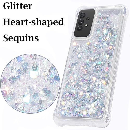 Miniatura 2 de Flocute Funda para Galaxy A32 funda para Galaxy A32 funda transparente con purpurina cojín de poliuretano termoplástico suave suave de lujo moda