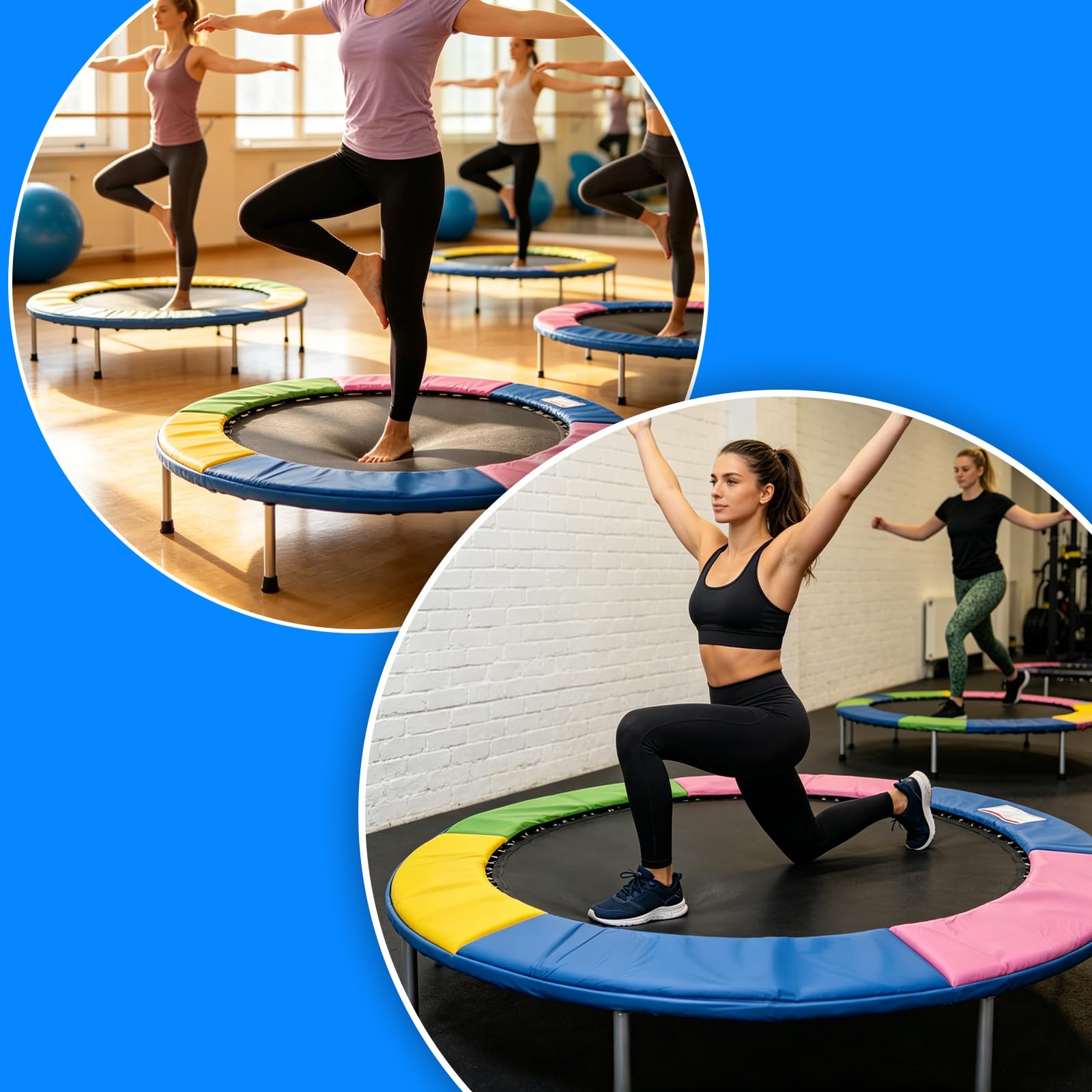 NONMON Coussin de Protection Remplacement pour Trampoline Ø 244 305 366 397 427cm, Housse de Protection des Bords Indéchirable Couverture Rembourrage, Tapis de sécurité Résistant aux UV