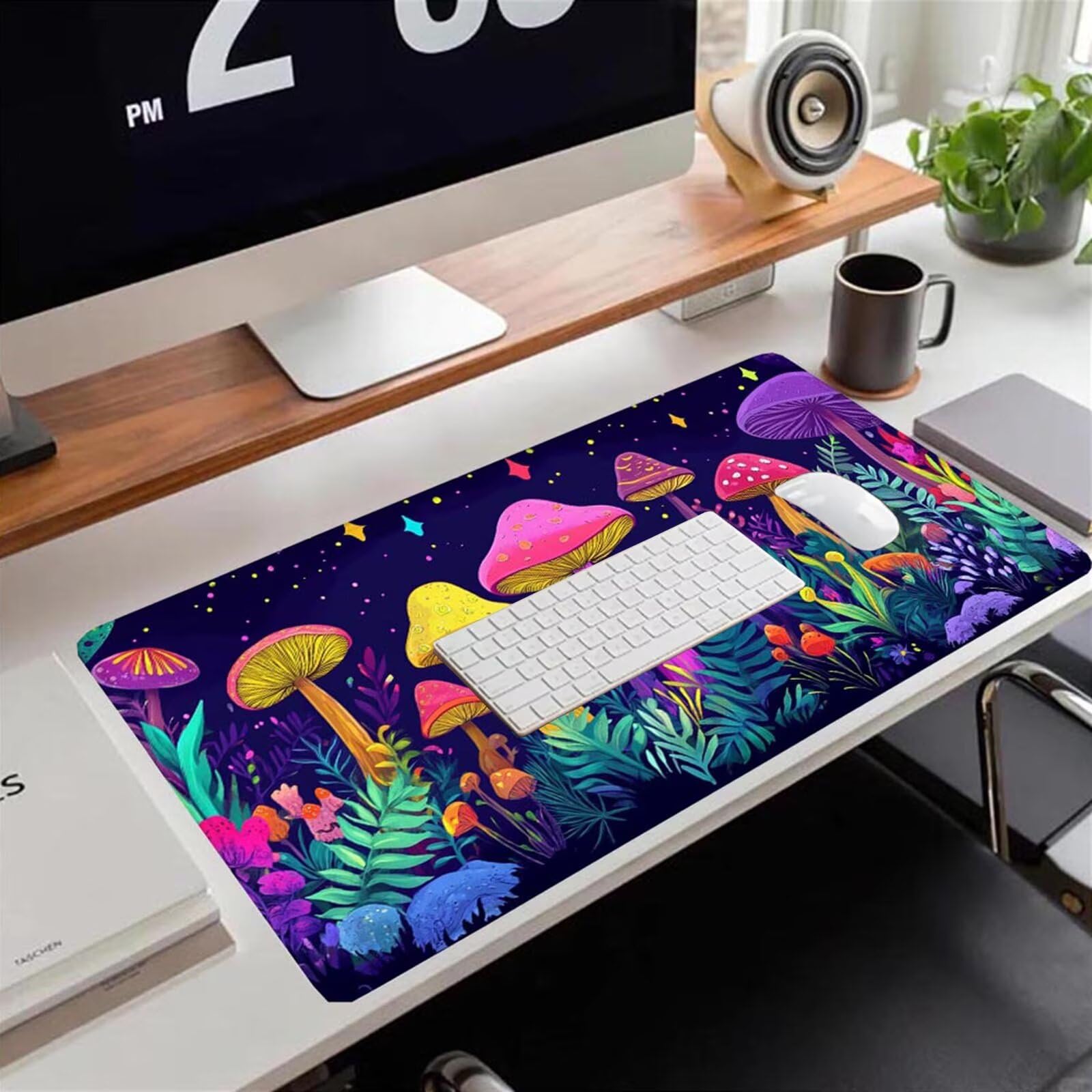 Gamingowa podkładka pod mysz 1200 x 600 x 3 mm, XXL, wodoszczelna, odporna na ścieranie, z przyszytymi krawędziami, niebieska, podkładka na biurko, poprawia prędkość i precyzję, do komputera, laptopa