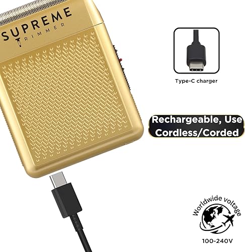 Miniatura 9 de Supreme Trimmer Solo - Afeitadora de una sola lámina para bolsillo  Uso inalámbrico de 150 minutos de tiempo de funcionamiento, potente USB-C Mini