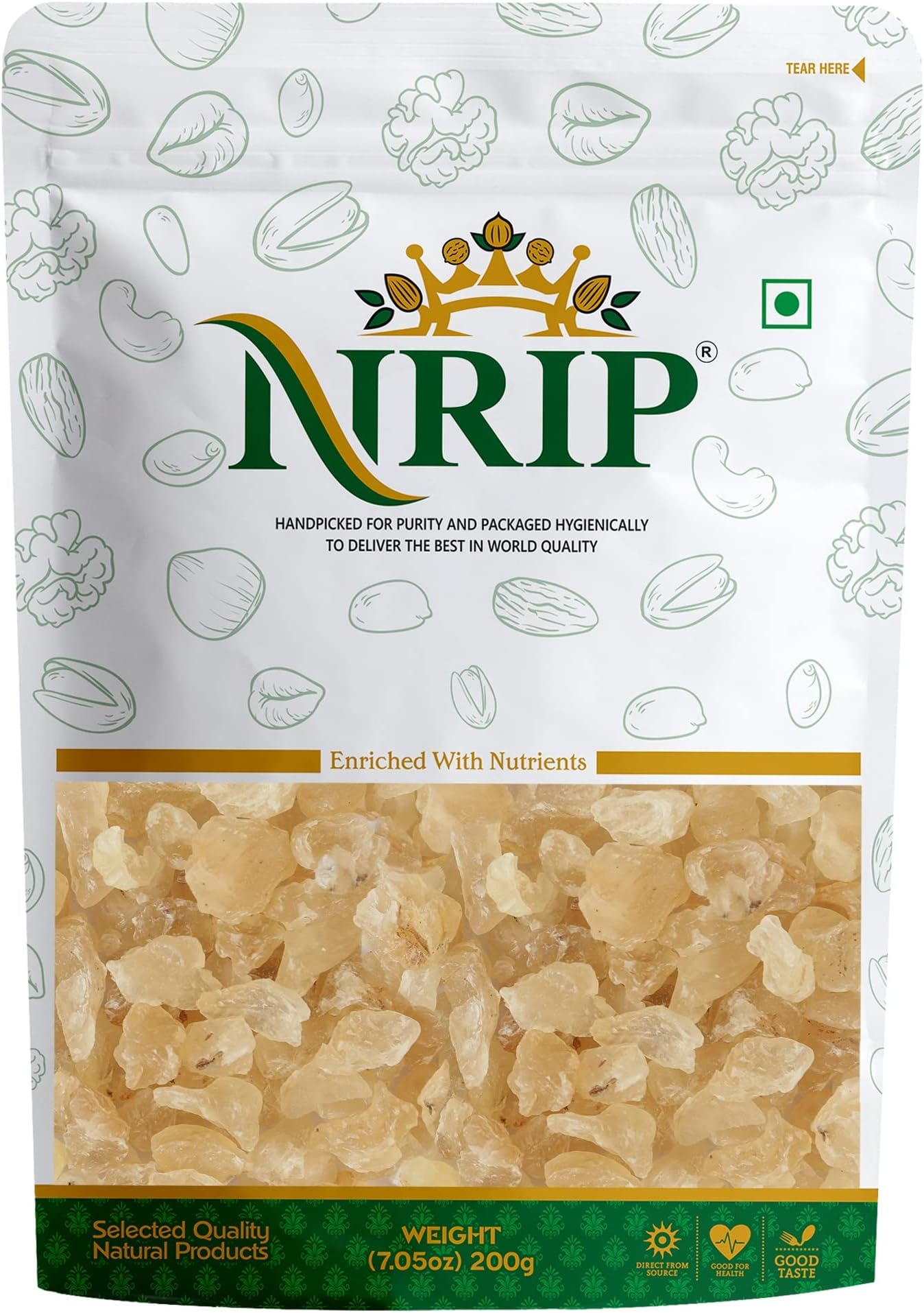 NRIP Gond Katira (Gum Edible) Tragacanth Gum 200 Gm