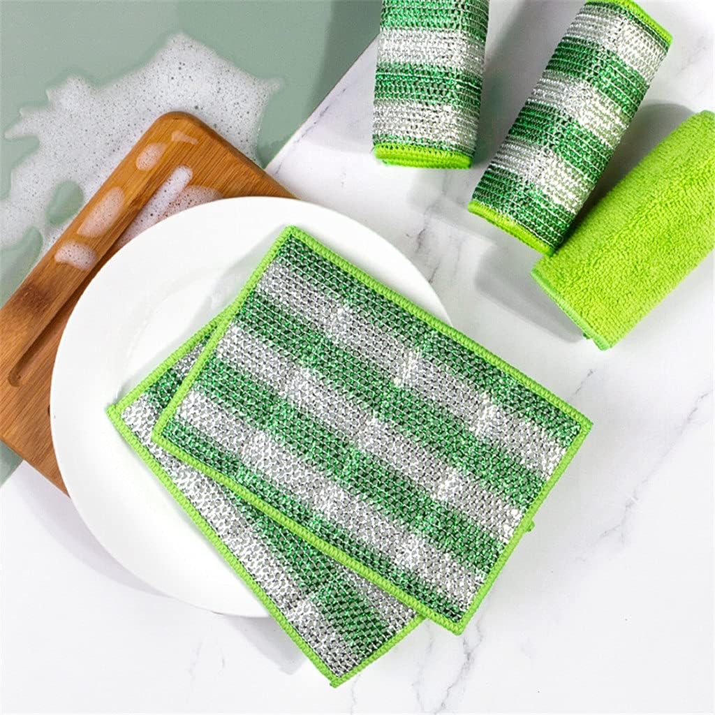 Washing Pan Scouring Pad Rag Sponge Dish Towel Wiping Cloth Fiber Three Dimensional Brush Dishwashing Block