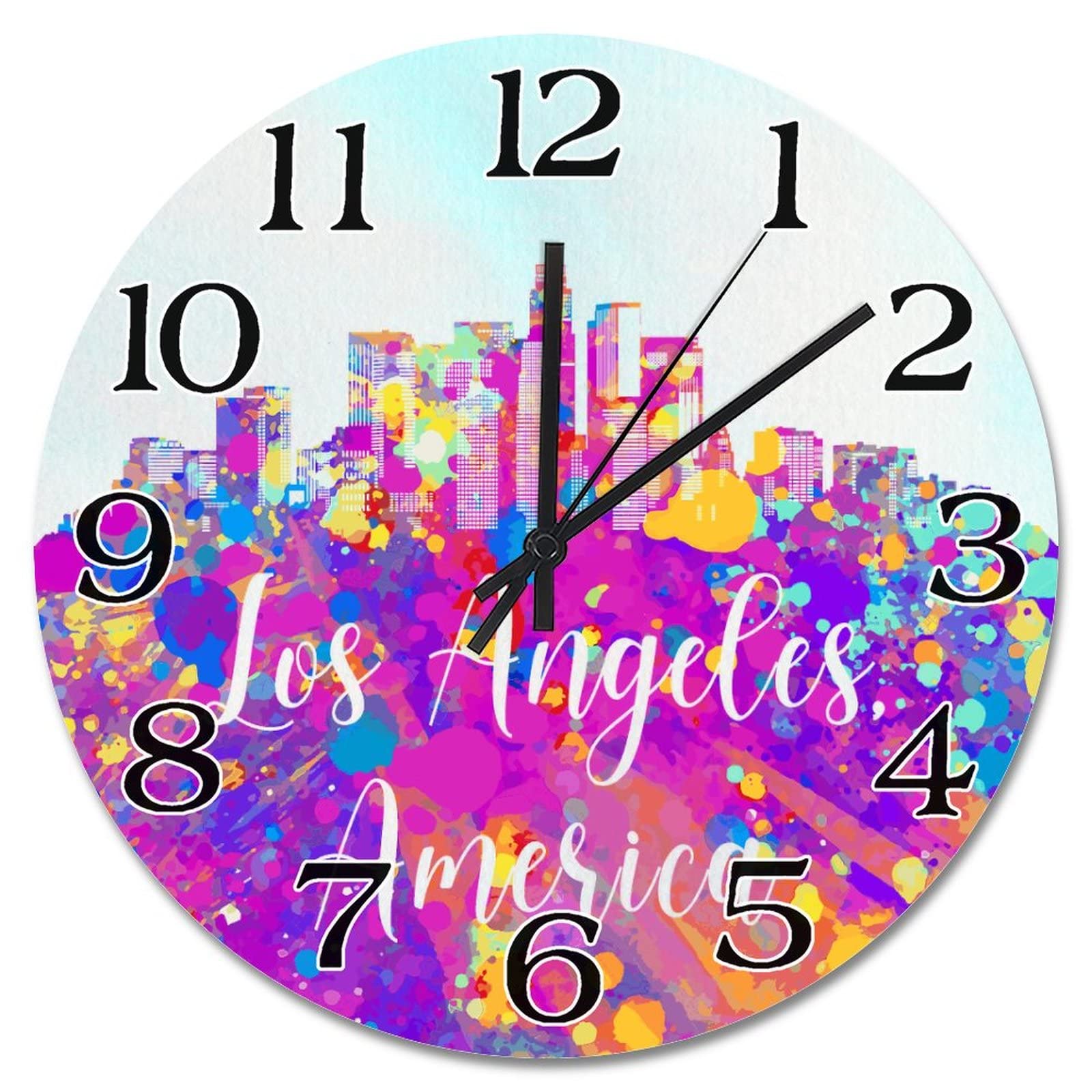 Horloge murale Los Angeles grand format 38,1 cm sans fil