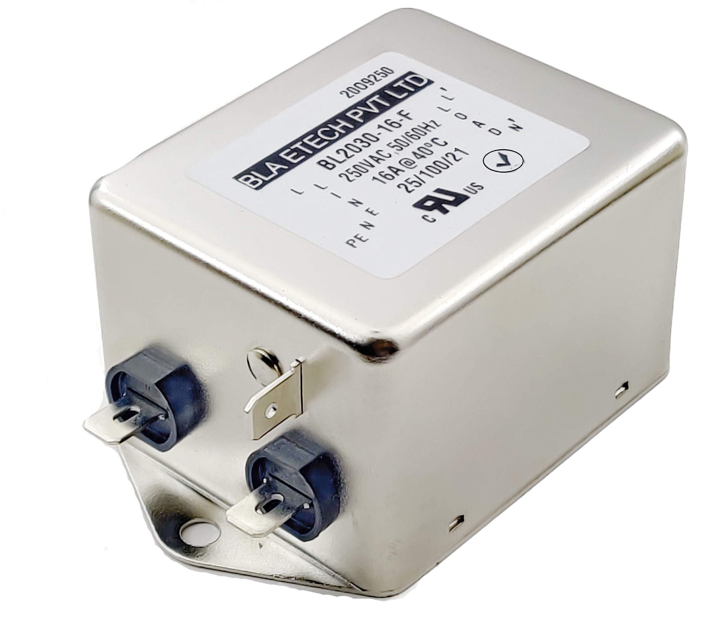 Buy EMI/RFI Power Line Filter, 16A, Single Phase, Single Stage, High