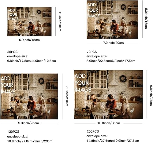 Miniatura 3 de Rompecabezas personalizados de fotos de 3568701201982003005001000 piezas para adultos y niños familia boda graduación día de la madre día del padre