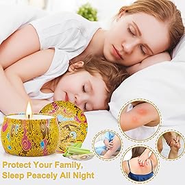 12 Pack Citronella Candles Outdoor - 52.8 Oz Soy Wax Candle Set, 360 Hour Long Lasting Scented Candles for Camping, Garden, Party