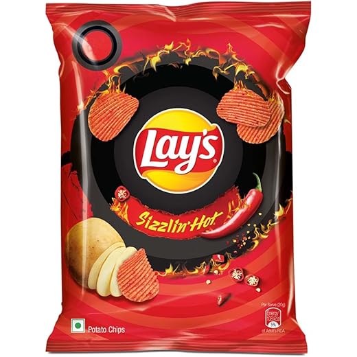 Lays Sizzlin Hot Potato Chips 40G