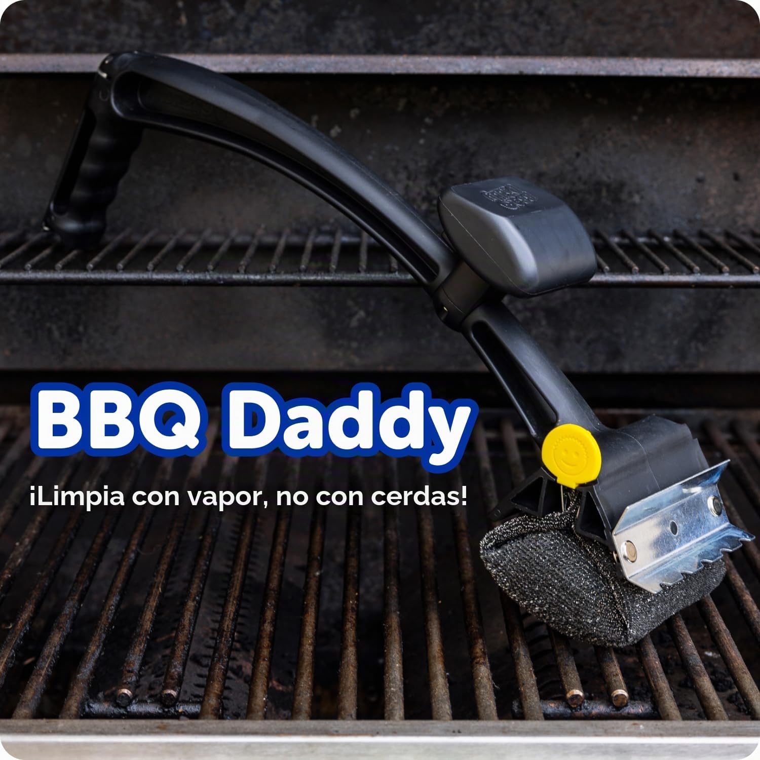Scrub Daddy BBQ Daddy - Cepillo de Limpieza Barbacoa con Raspador y Abrebotellas, Limpiador de Parrillas de Barbacoa, Sin Cerdas de Alambre con FlexTexture, Cepillos Limpiadores para BBQ