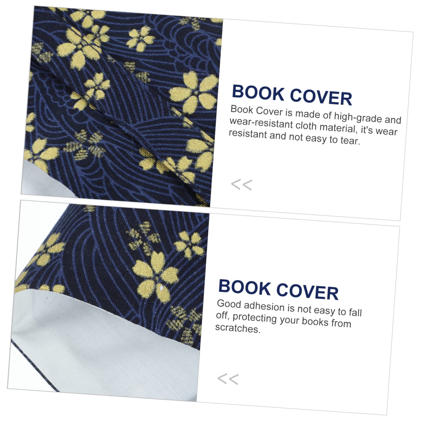 SHINEOFI 5pièces Couverture De Tissu Réutilisable Décorative Et Résistante Aux Rayures Pour Carnet Et Journaux Avec Motifs De Cerisiers Fleurs