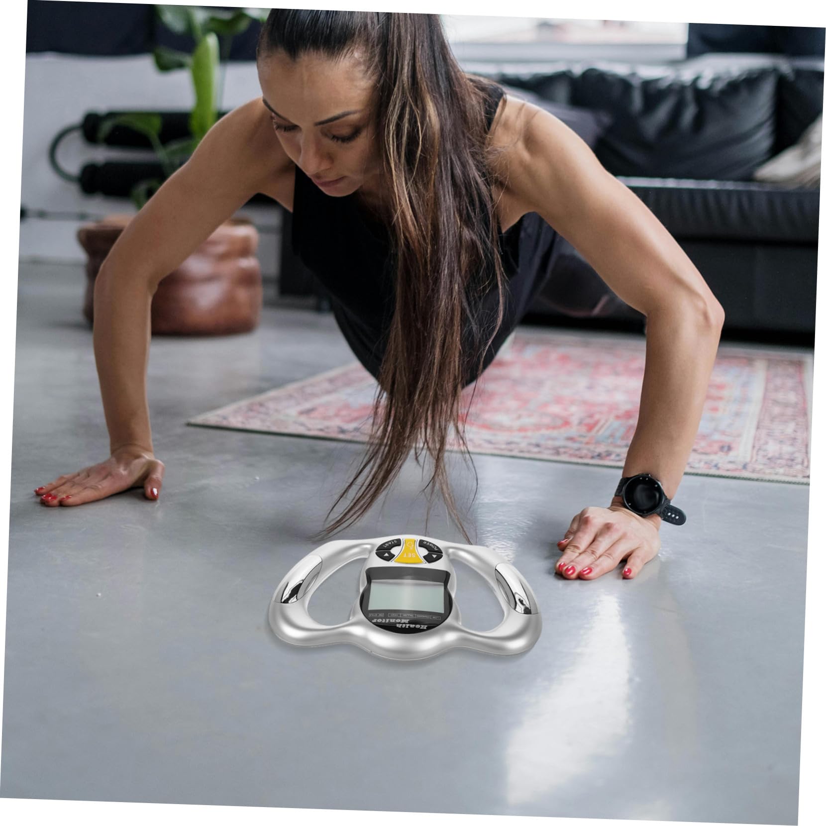 Analizzatore Grasso Corporeo Portatile con Calcolatore Bmi Tester Salute Palmare Facile Usare per Monitoraggio Fitness e Percentuale Grasso