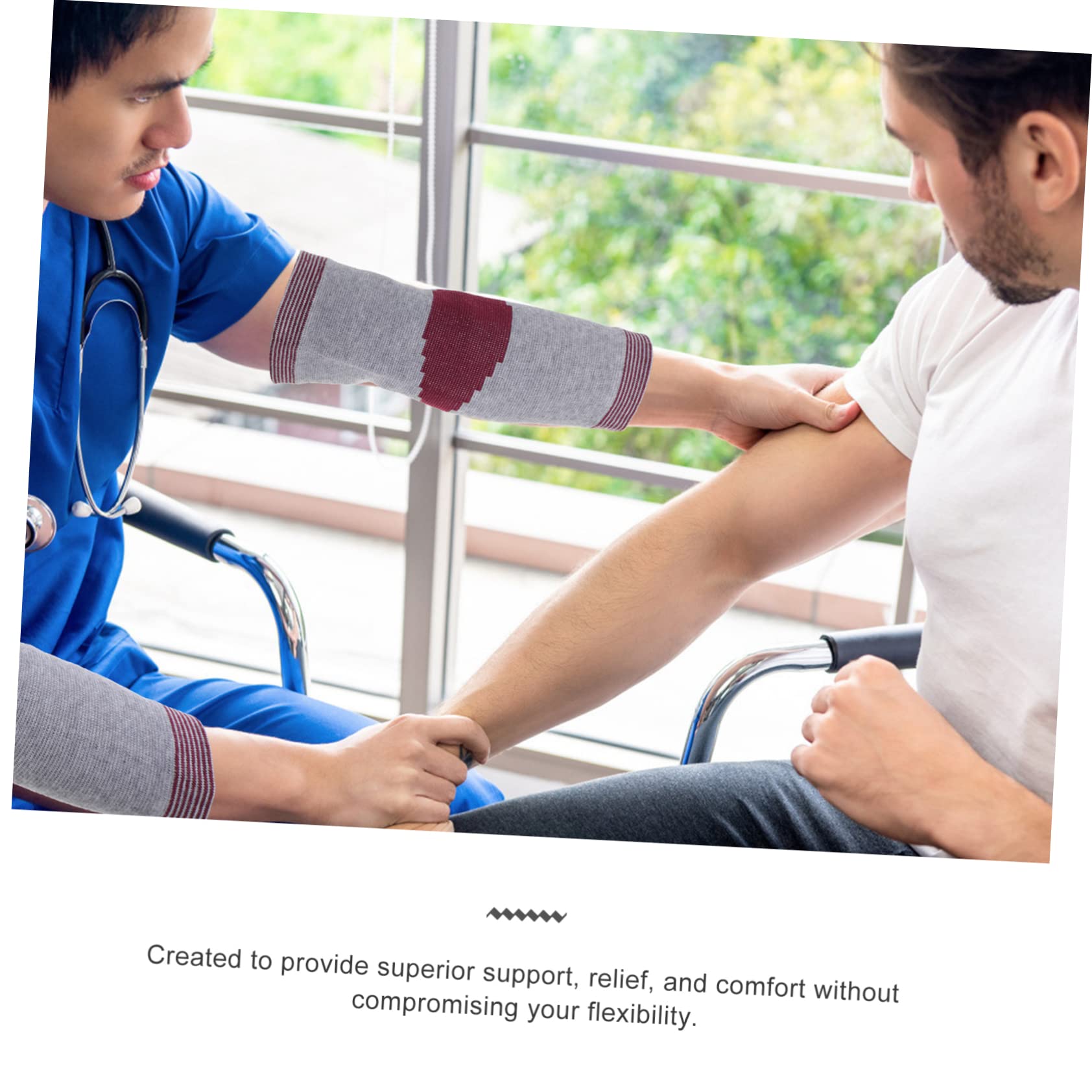 OUNONA 1Pair Elbow Sleeve Breathable Protective Elbow Guard for Sports Elastic Compression Arm Support for Men and Women for Golf Tennis and Daily Activities