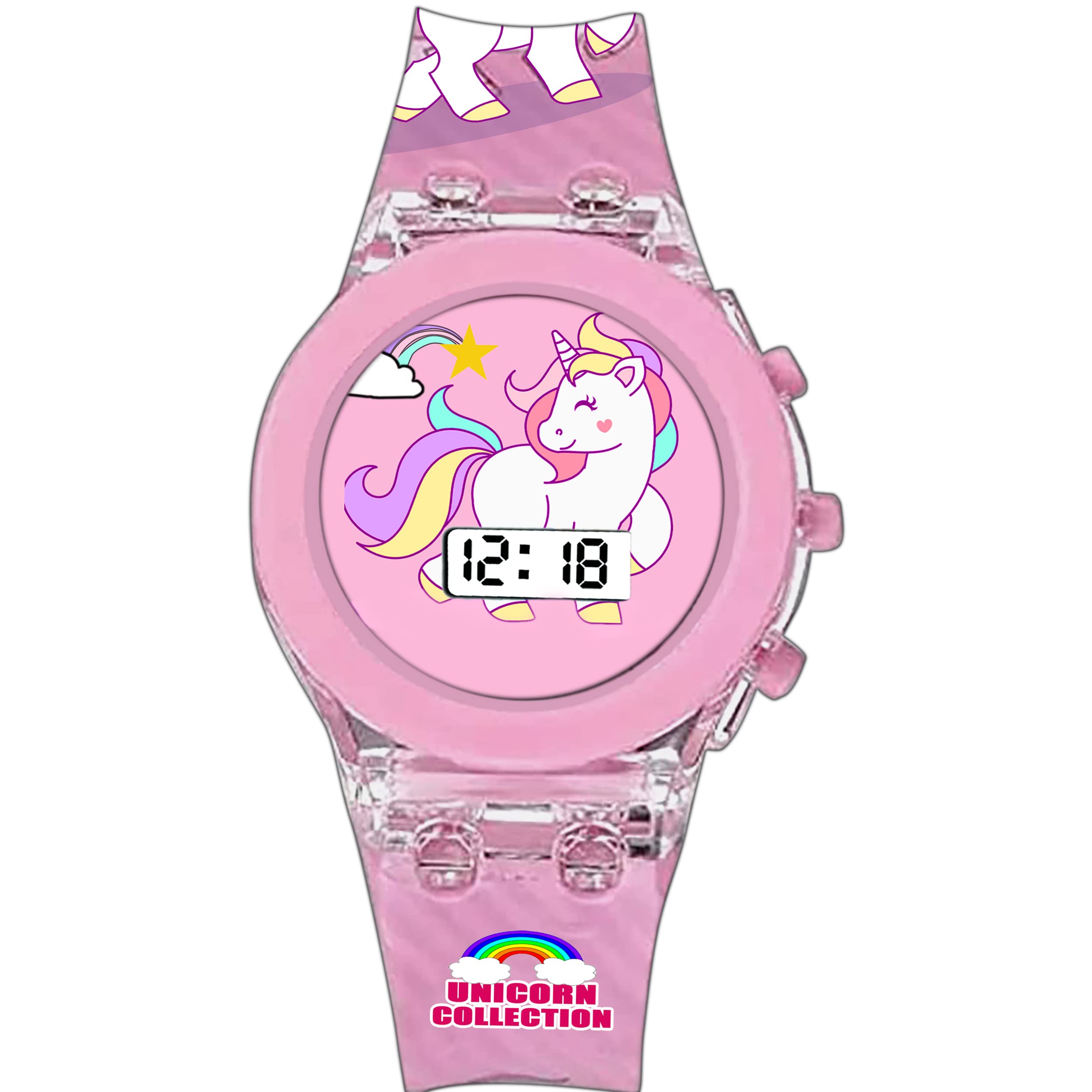 Lionmati Kid Watch for Girl Digital Wrist Watch Unicorn Watch Frozen Elsa Cartoon Multicolor 3D Disco Led Kid Light Glowing Watch for Girls - Best Gift for Diwali (3-10 Pink (B0BFT4KMTW) Amazon Price History, Amazon Price Tracker