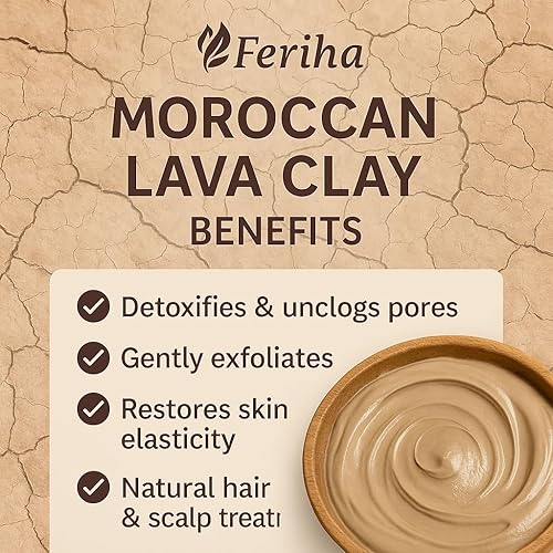 Miniatura 3 de FERIHA Máscara de arcilla biológica marroquí Rhassoul