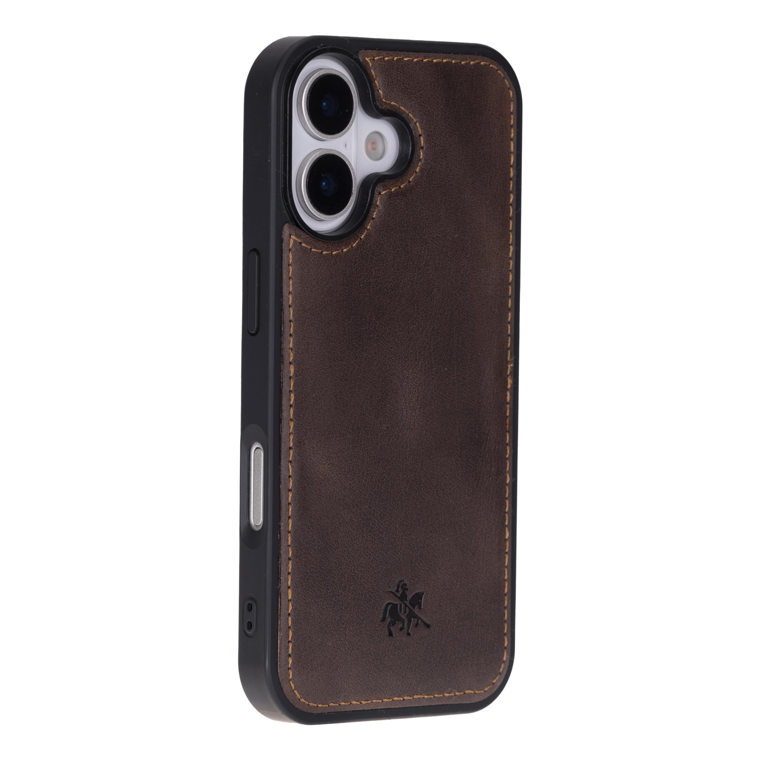 Venito Lucca Ręcznie wykonane skórzane etui do iPhone'a 17 (6,3 cala), kompatybilne z MagSafe, skórzana ochrona premium, wąski krój, ochrona przed upadkiem/uderzeniami, kawowy brąz