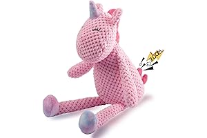 Unicorn Squeaky Dog Toy, Interactive Durable Plush Toy for Small, Medium, Large Dogs