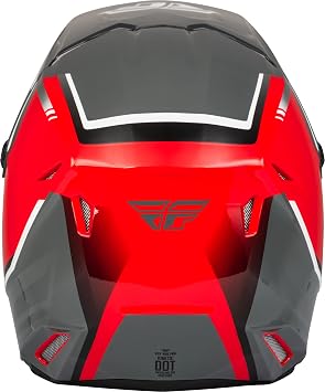 Fly Racing F73-8653YM Youth Kinetic Vision Helmet Red/Grey Ym