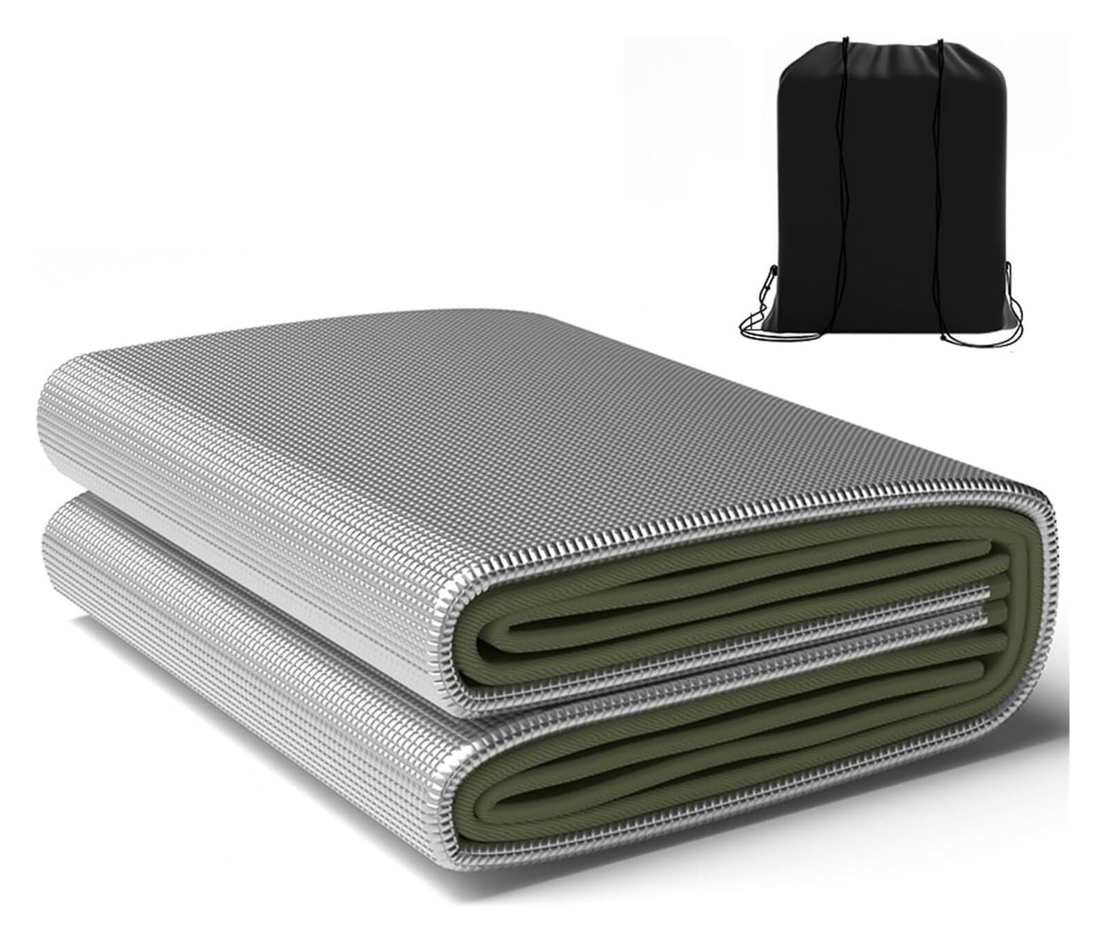 Colchoneta impermeable de doble cara de papel de aluminio impermeable de 9 mm de espesor, impermeable y aislante, colchoneta de pícnic para acampar tienda de playa tienda de campaña