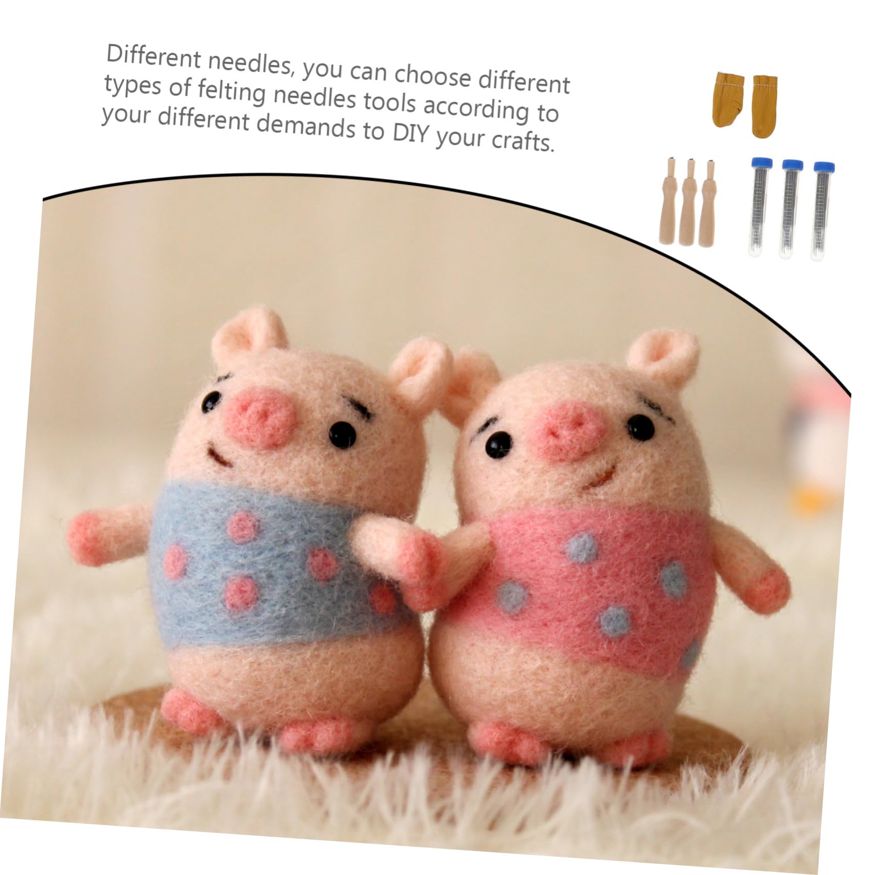 NUOBESTY 3sets Aghi Per Infeltrimento Della Lana Di Strumenti Per Fai Te Con Base Per Progetti Creativi Di Infeltrimento e Artigianato Sicuri e Resistenti