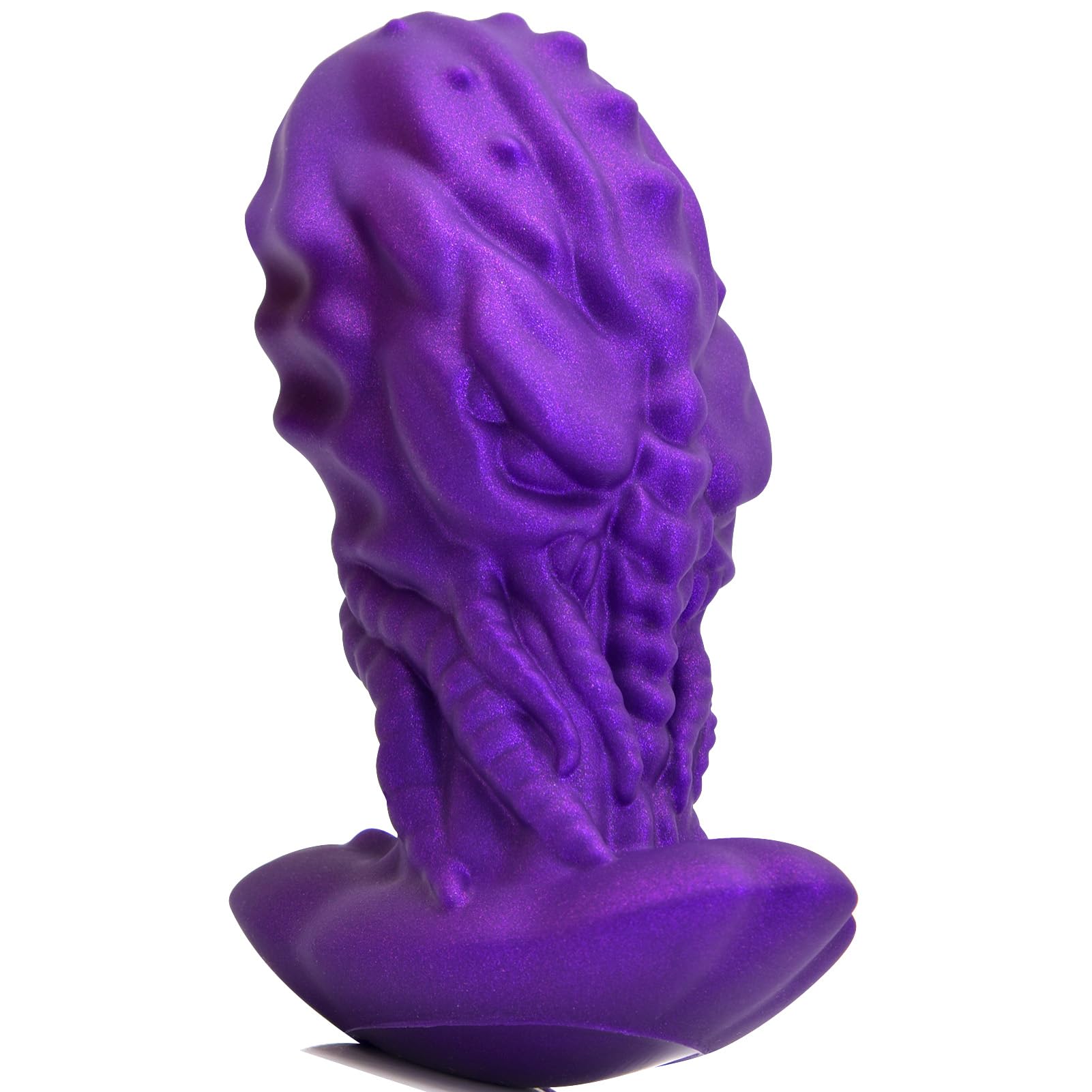 Anal Plug Monster Dildo with Safe Curved Base - Purple Silicone Octopus Butt Plug - 3 93 x