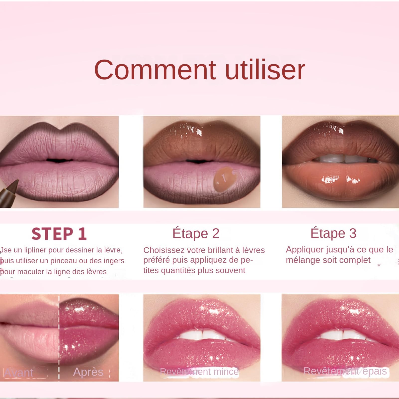 Set Labbra e Rossetto Trucco Waterproof a Lunga Durata | Rossetto e a Lunga Durata Per Uso Quotidiano Feste Compleanni Ragazze Mogli Principianti