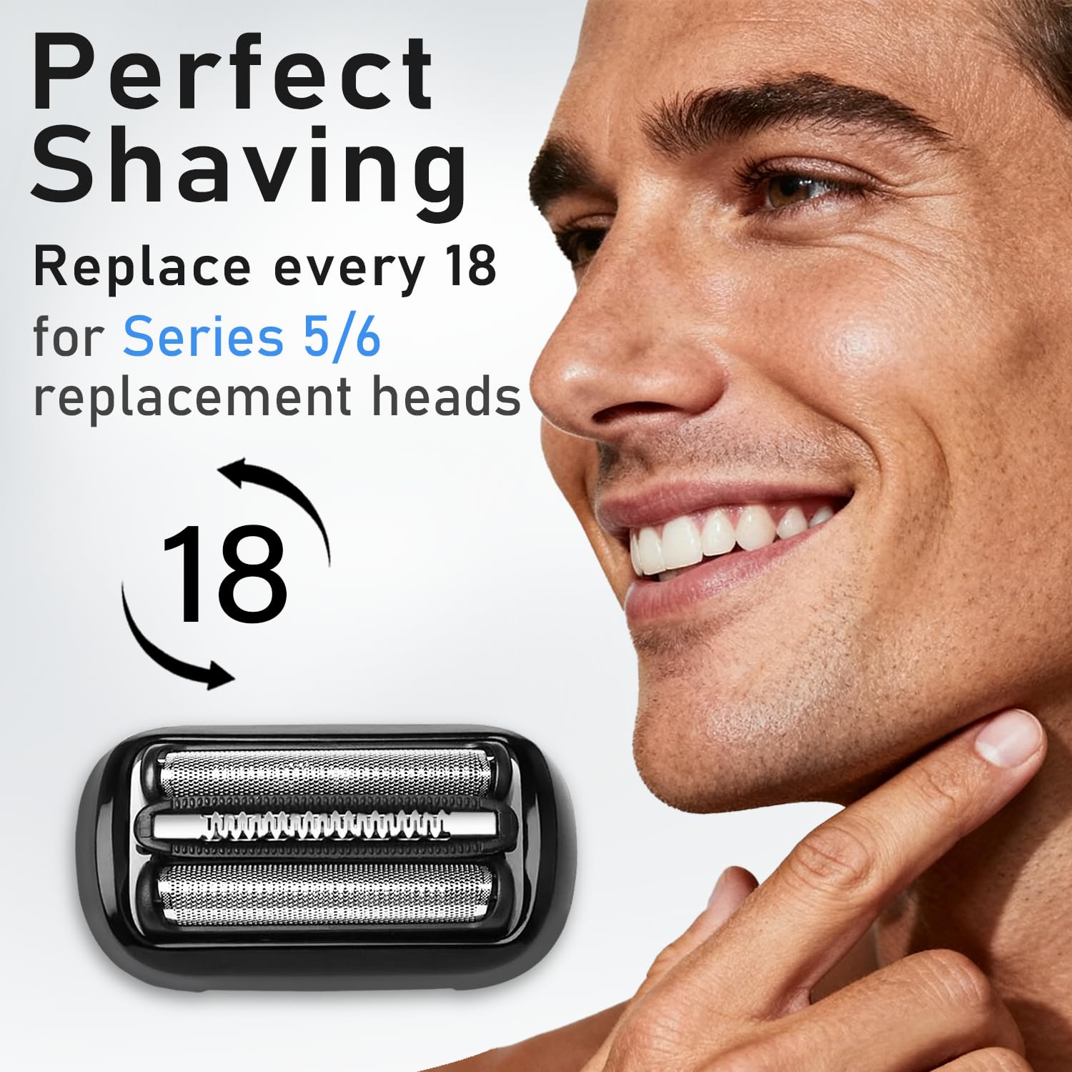Series 5 Series 6 53B Replacement Head for Braun Electric Foil Shaver, Compatible with New Generation Braun Razors 5020cs 5018s 5035s 5049cs 5050cs 6020s 6040cs 6072cc 6075cc 6090cc (2 Count) - Image 6