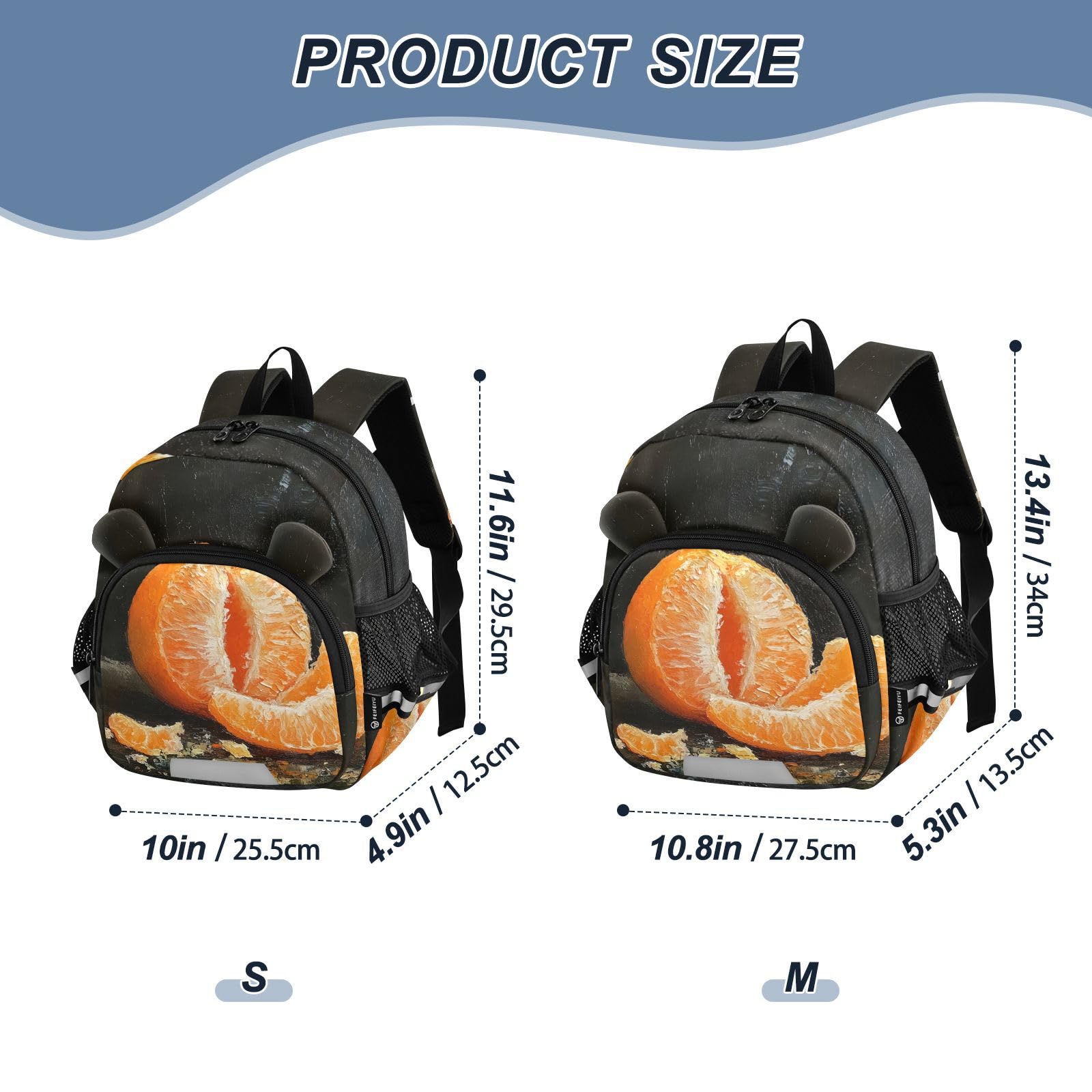 Watercolor Orange Toddler Harness Backpack for Boys Girls 3-6 Years Kids Backpack with Anti Lost Safety Leash Baby Harness Bookbag for Walking Travel Preschool