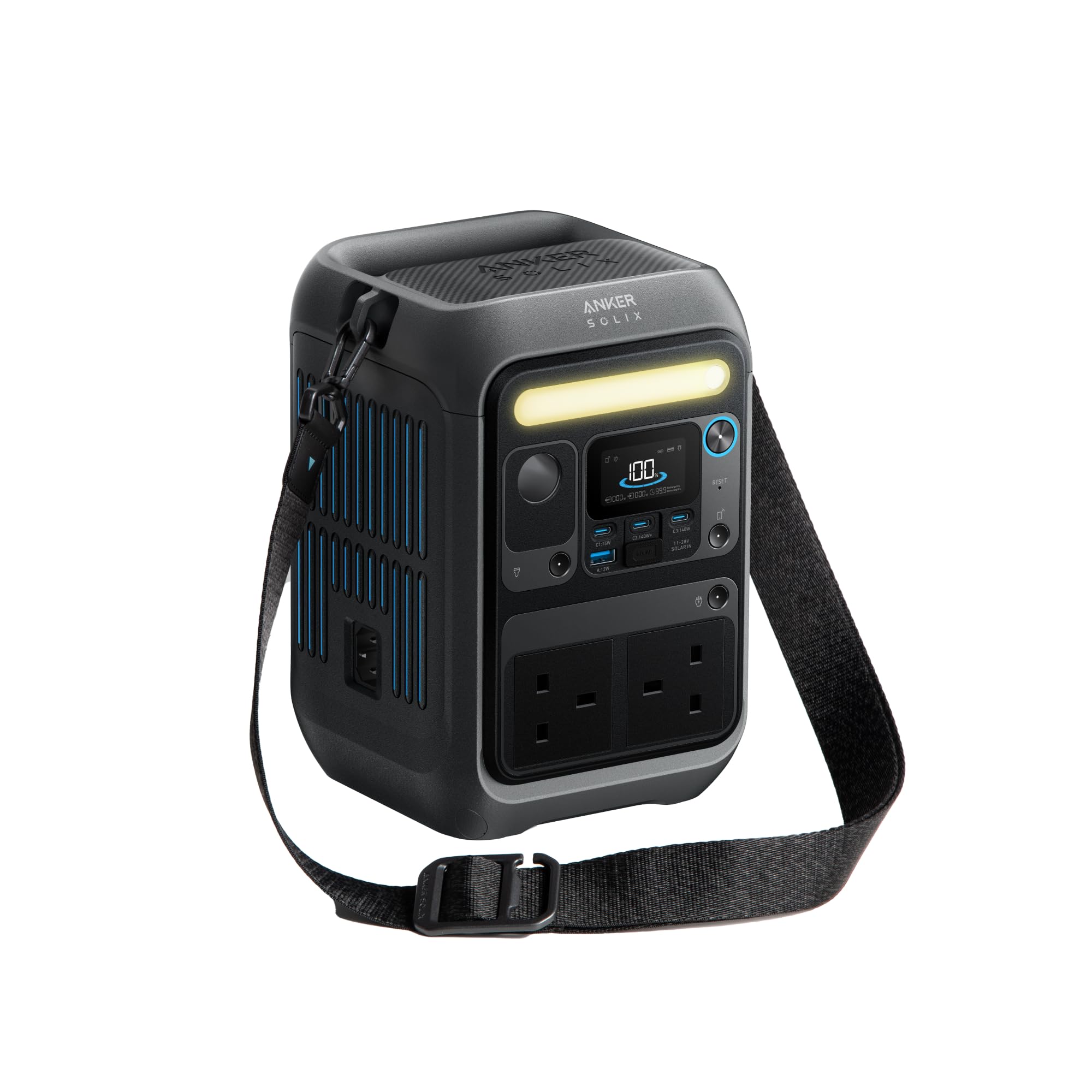 Anker SOLIX C300X Portable Power Station, Outdoor 288Wh LiFePO4 Battery, 300W (600W Surge) Solar Generator, 140W Two-Way Fast Charging, For Camping, Traveling, and Emergencies