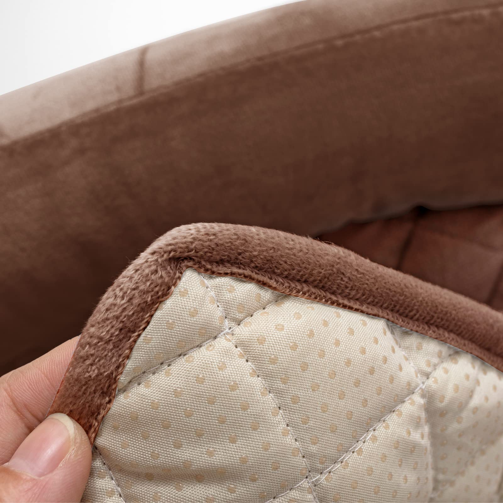 OKYUK Letto per cani, Letto per cani lavabile a mano, Cestino per cani, Coperta per cani, Divano per cani, Copridivano, Super morbido antiscivolo, Cane di taglia grande（75 x120cm,caffe）