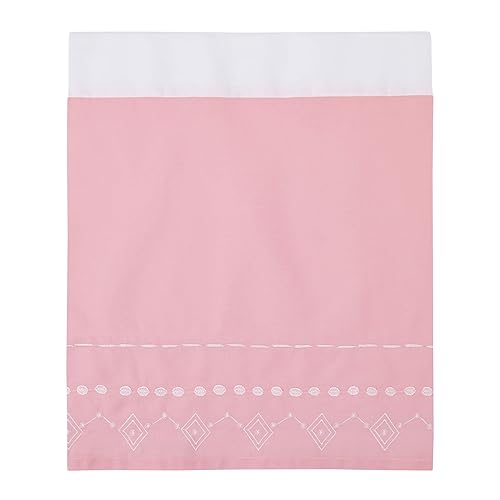 Miniatura 4 de Nojo Tropical Flamingo - Juego de ropa de cama para cuna de bebé, 100% algodón, 4 piezas, edredón bordado, sábana bajera, volantes para polvo y