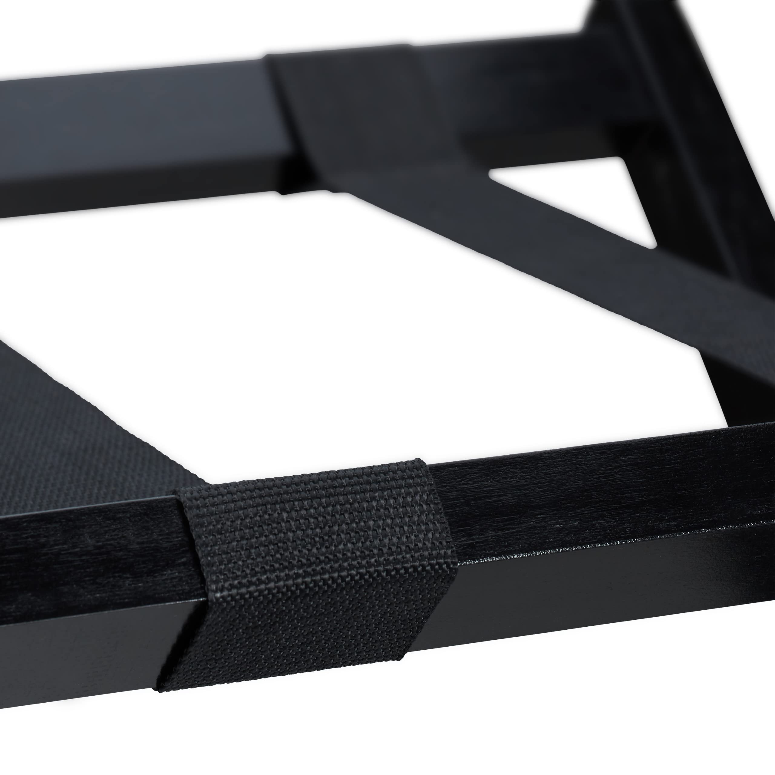 Relaxdays Portavaligie Pieghevole, Scaffale in Legno, Nero, 52,5x66,5x48 cm