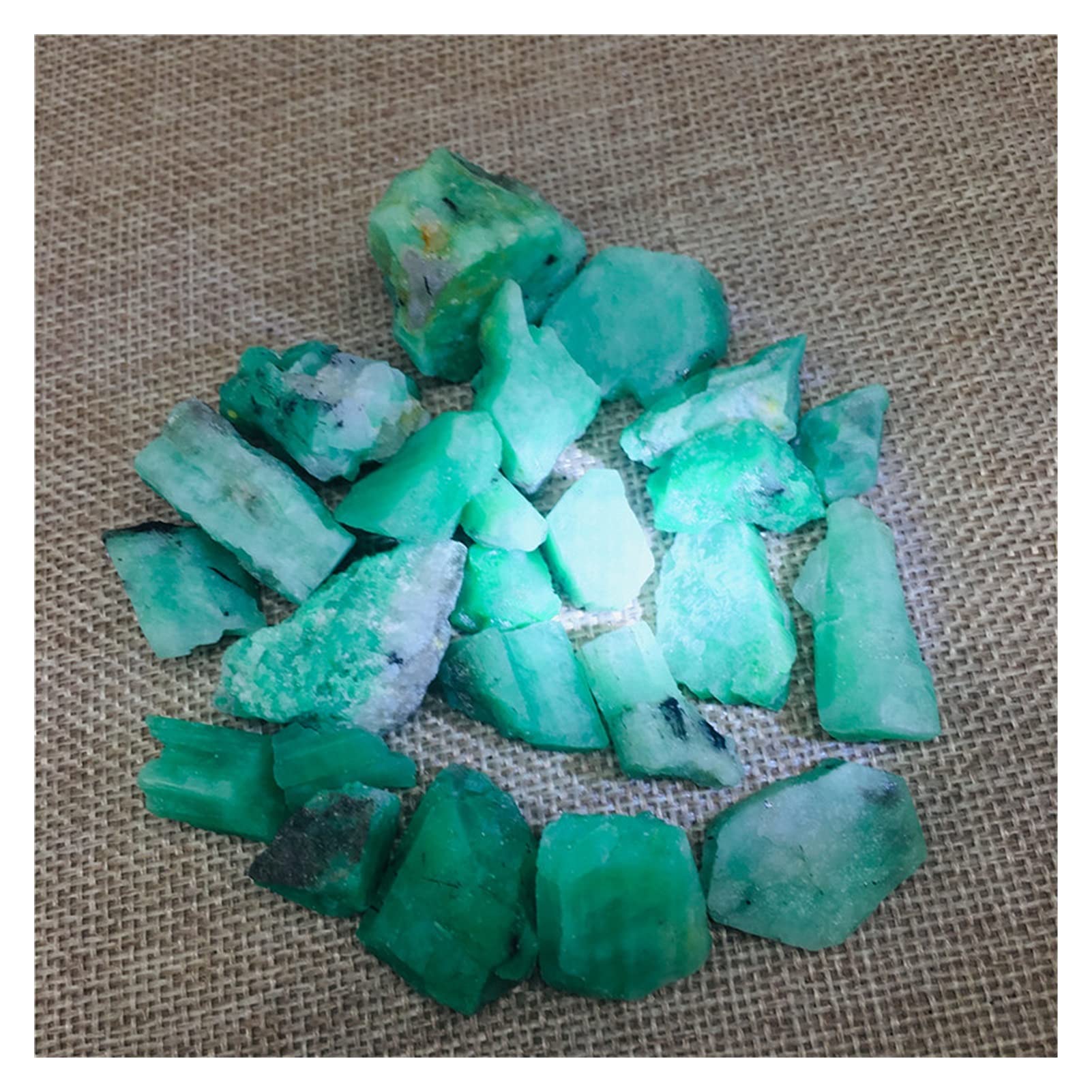 FIDEMM Cristallo Naturale Grezzo 5 g Naturale Smeraldo Grezzo e Minerale Reiki Treat Crystal Campione di Pietre preziose Originali, i Gioielli