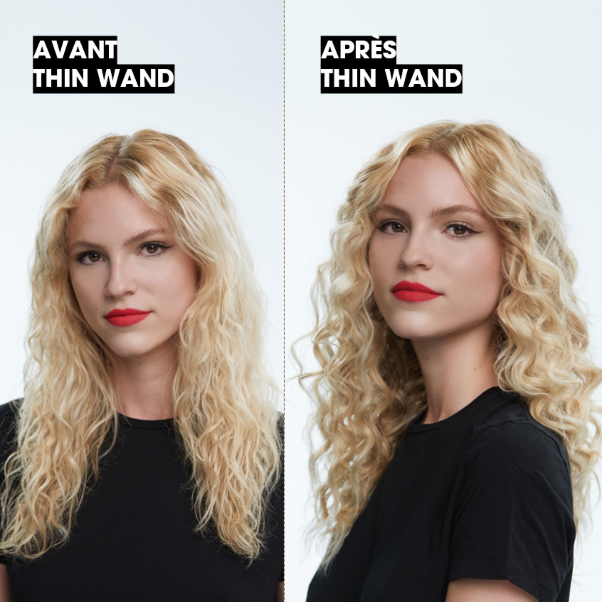 ghd - Boucleur ghd Thin Wand - Boucleur ultra-fin 14mm et professionnel (Noir) - Créez des boucles dès 3 secondes pour une tenue 24H - Boucles serrées et définies - Idéal pour tous types de cheveux | Tonneau fin avec chauffage PTC à 185 °C, boucles très d