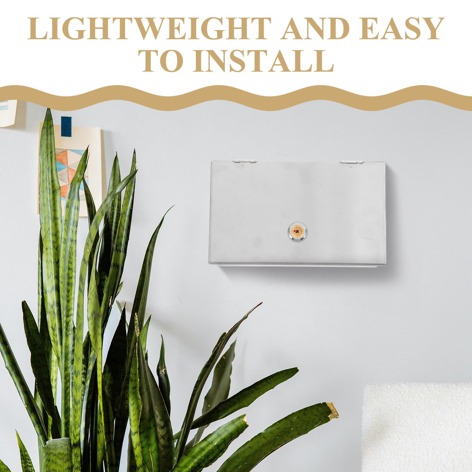 SHERCHPRY Copripresa Elettrica Scatola di Protezione e Bloccabile da Muro in Acciaio Inossidabile Argento Design Elegante e Resistente per Casa e Ufficio